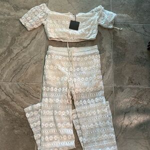 two piece crochet set NWT